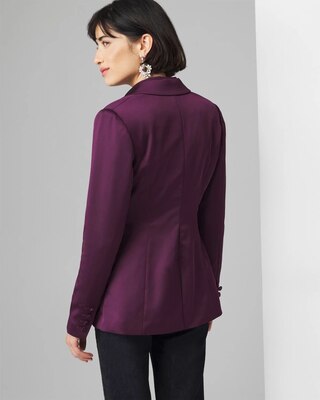 Petite One-Button Blazer in Satin click to view larger image.