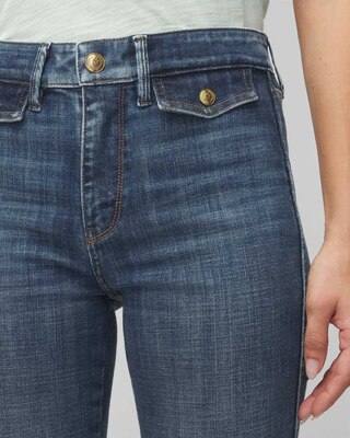 High-Rise Everyday Soft Pocket Skinny Flare Jeans click to view larger image.