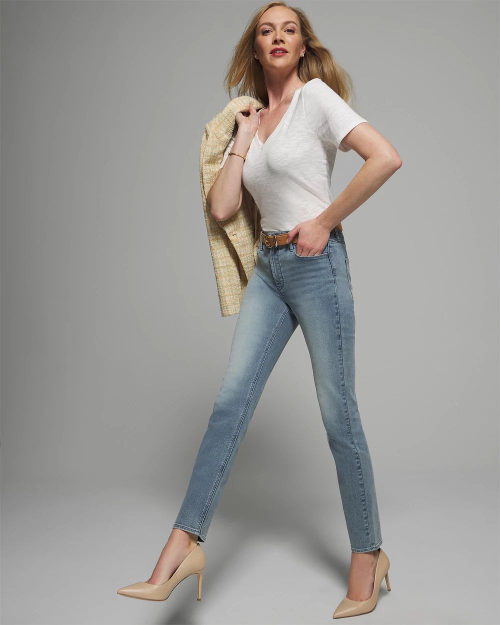 Outlet WHBM High-Rise Slim Jeans