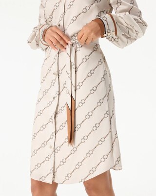 Satin Shirt Dress click to view larger image.