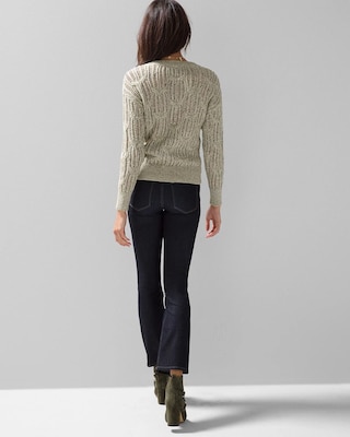 Long-Sleeve Stitchy Marl Pullover