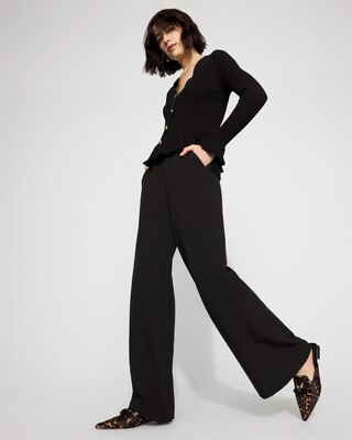 High-Rise Flat-Front Wide-Leg Pant click to view larger image.