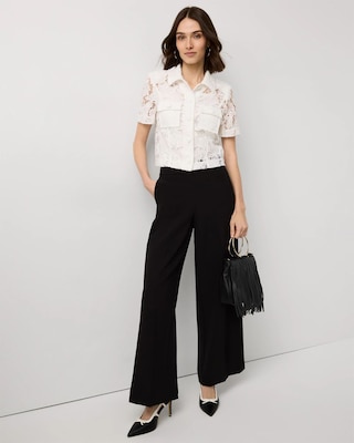 High-Rise Flat-Front Wide-Leg Pant click to view larger image.