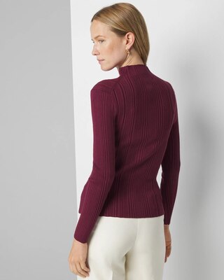 Ribbed Mockneck Sweater click to view larger image.