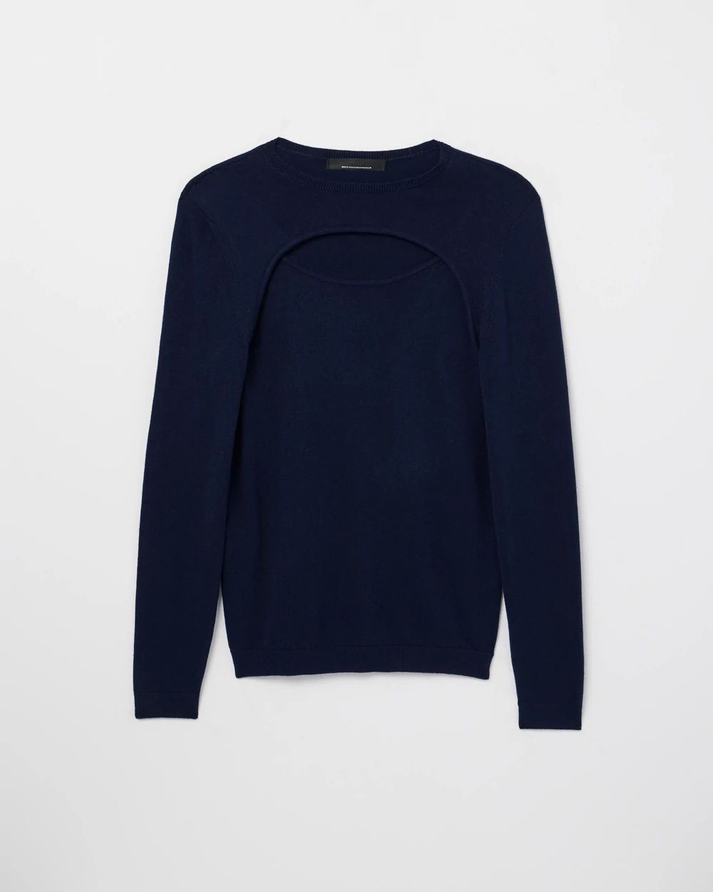 Cashmere Blend Cutout Crewneck Sweater