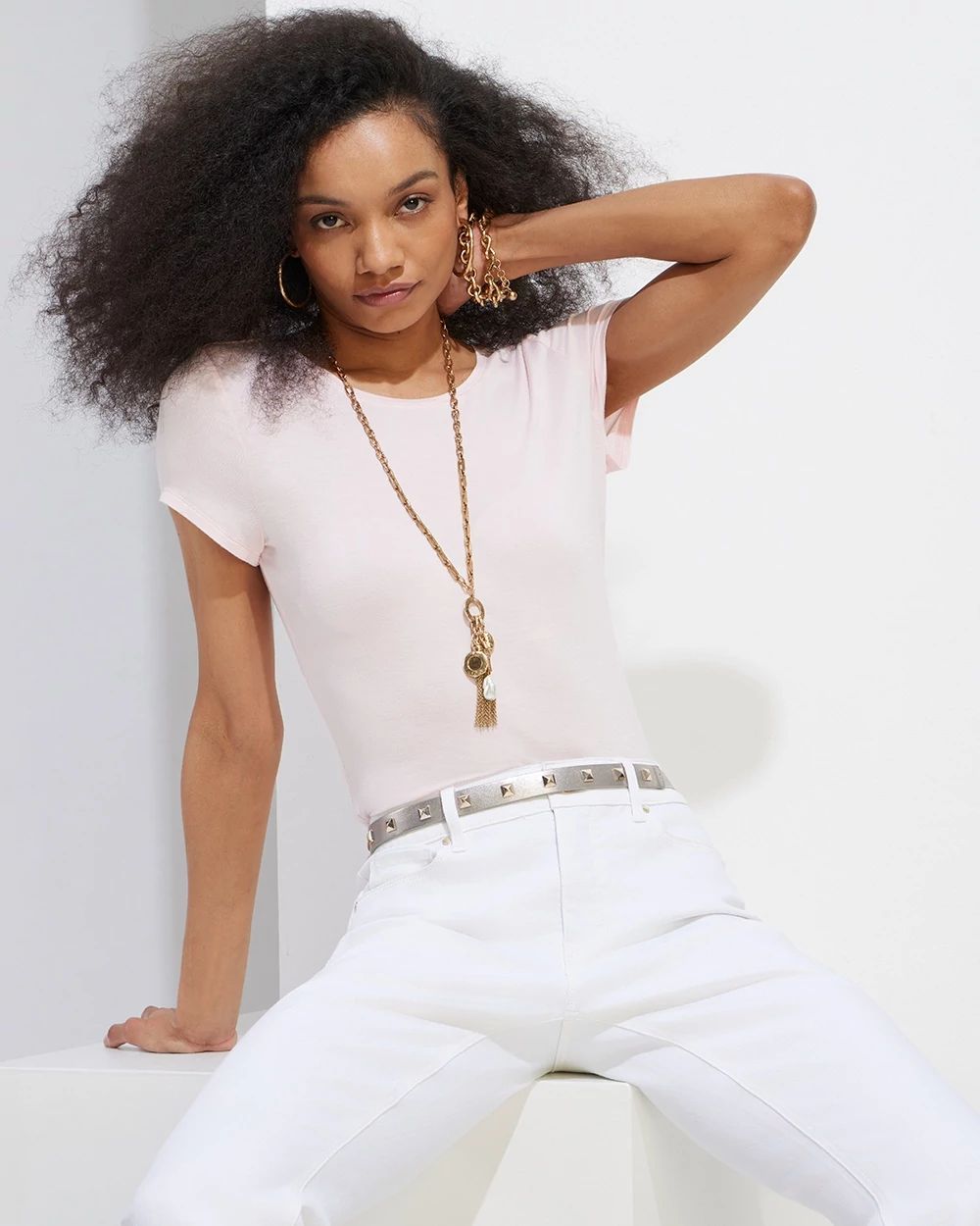 Outlet WHBM Crew-Neck Foundation Tee