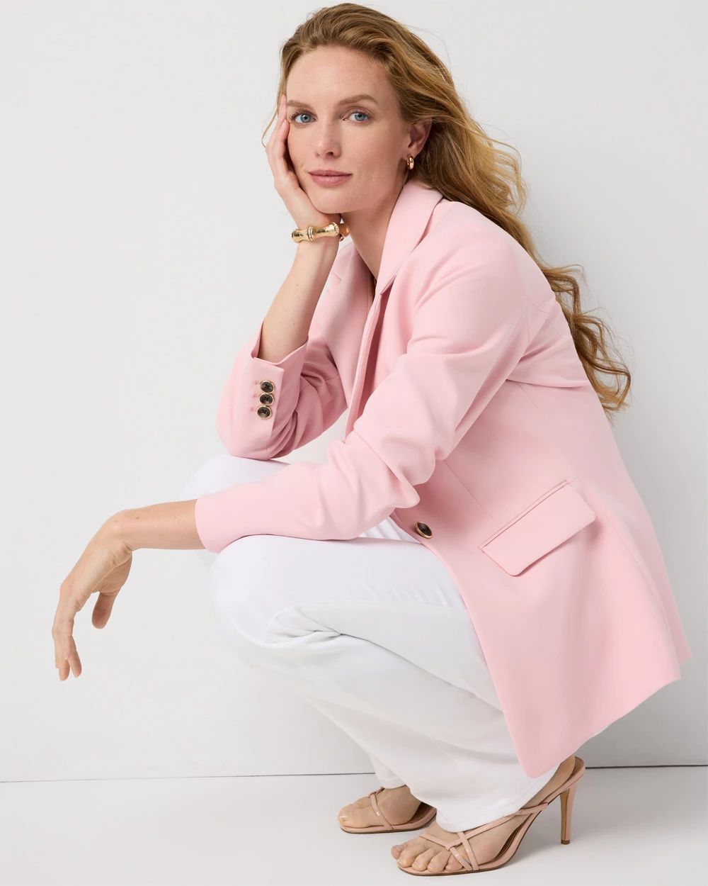 Ruched Sleeve Blazer click to view larger image.