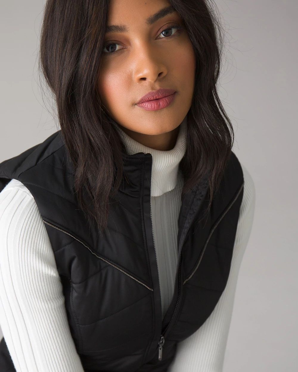 WHBM WKND Hooded Puffer Vest