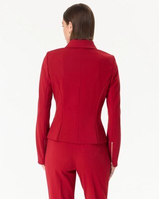Knit Crepe Zip-Front Jacket click to view larger image.