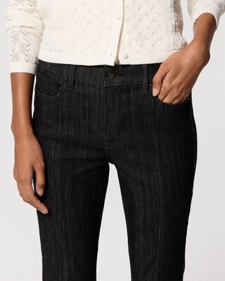 Petite Front Seam High-Rise Bootcut Jeans click to view larger image.