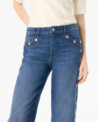 Studded High-Rise Straight Ankle Jean click to view larger image.