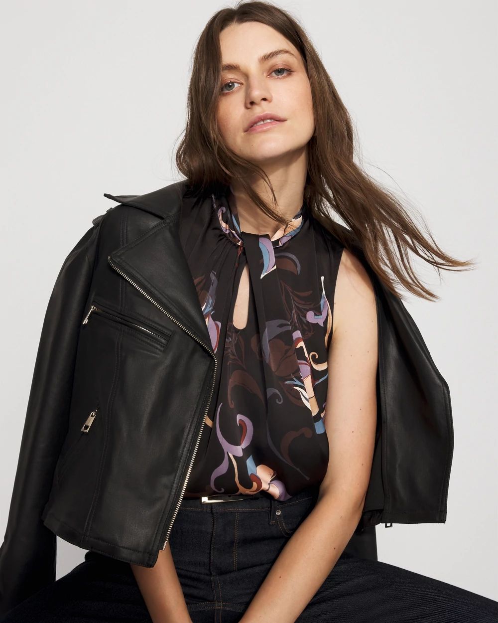 Satin Twist Neck Shell