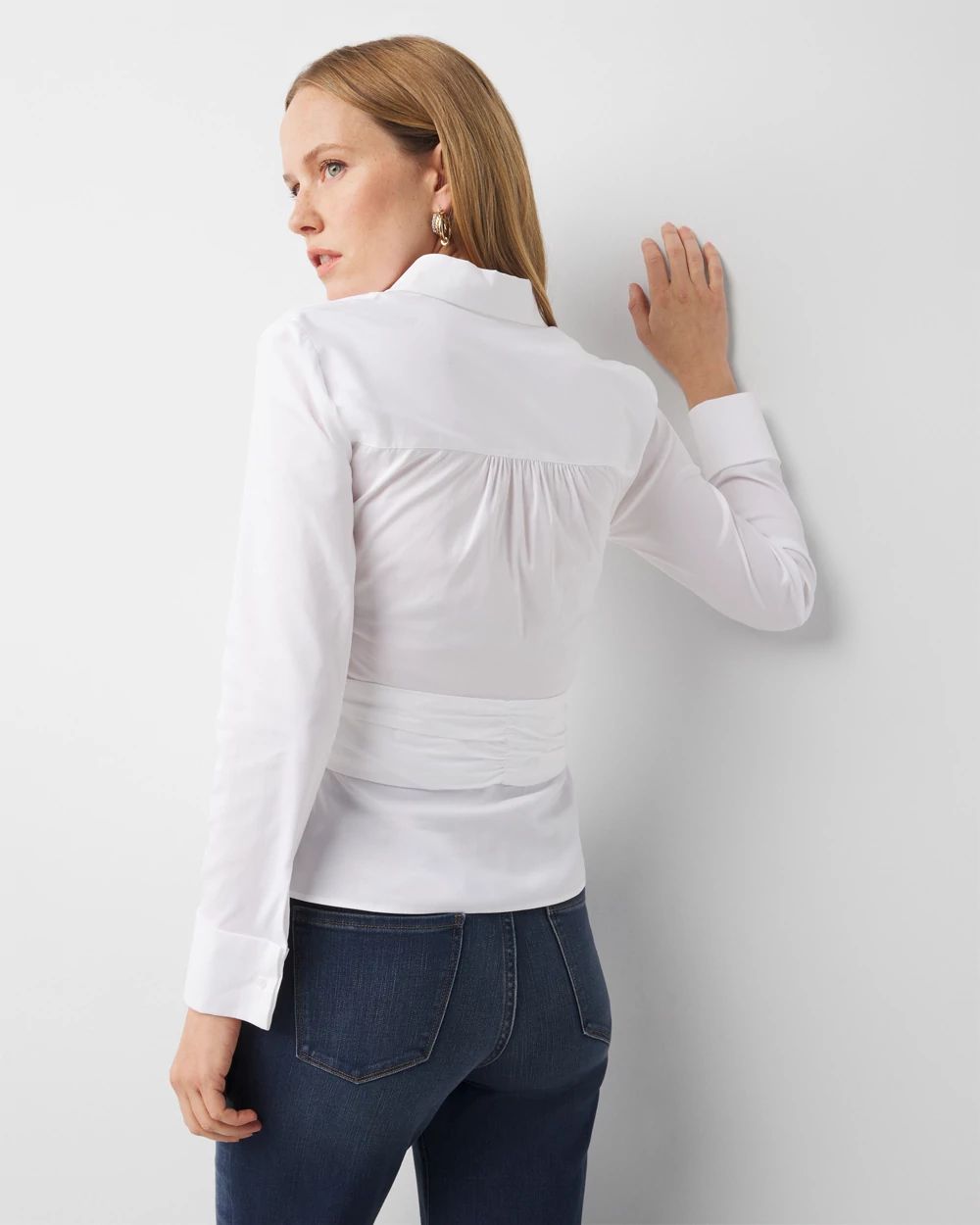 Long Sleeve Cross Front Shirt
