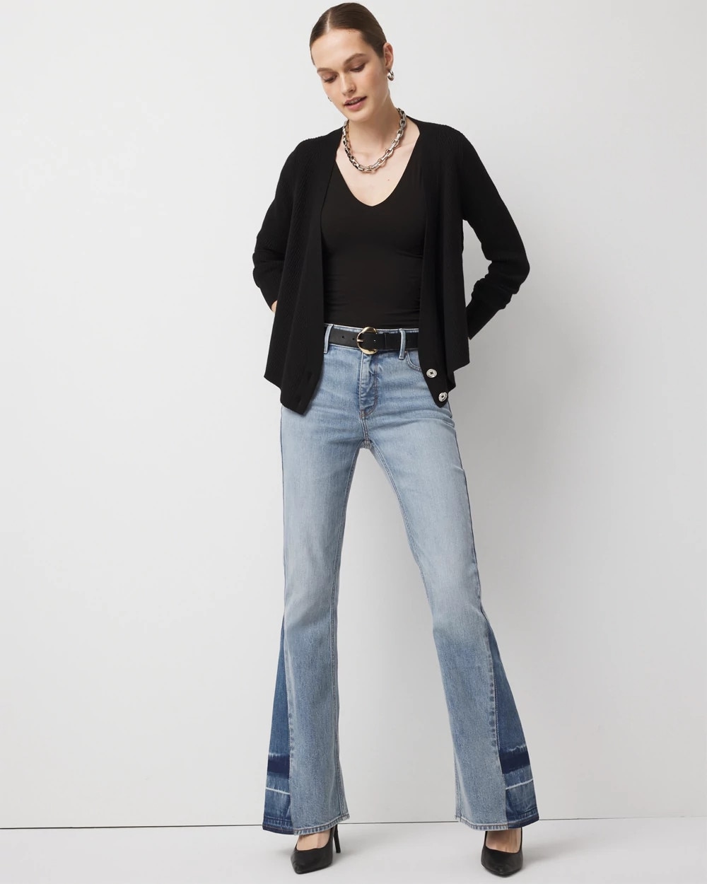High Rise Gusset Flare Jean