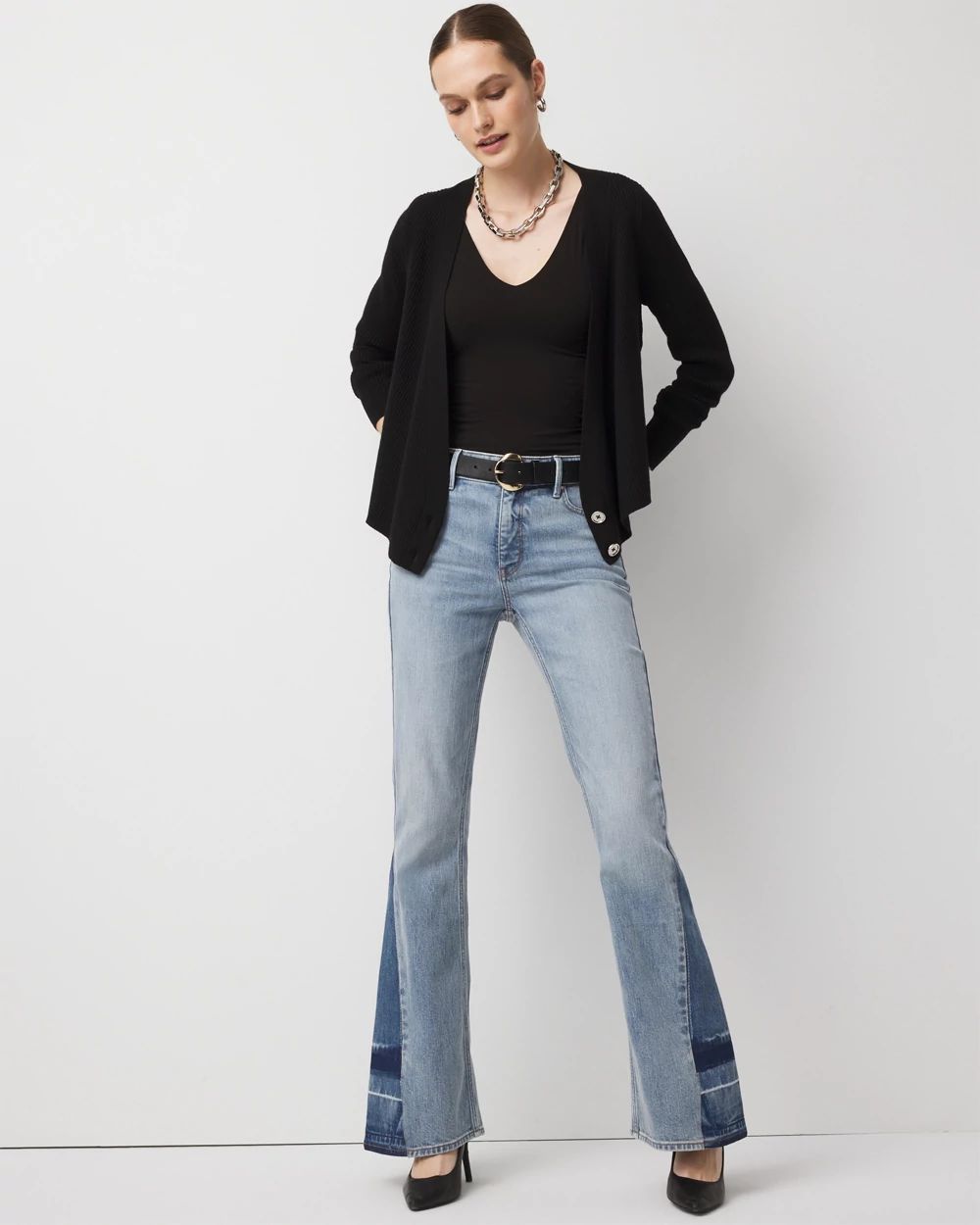 High Rise Gusset Flare Jean