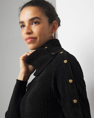 Chenille Button Sleeve Pullover click to view larger image.