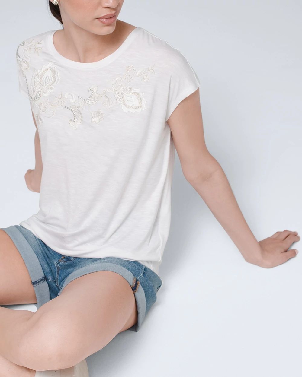 Embellished Short Sleeve Tee