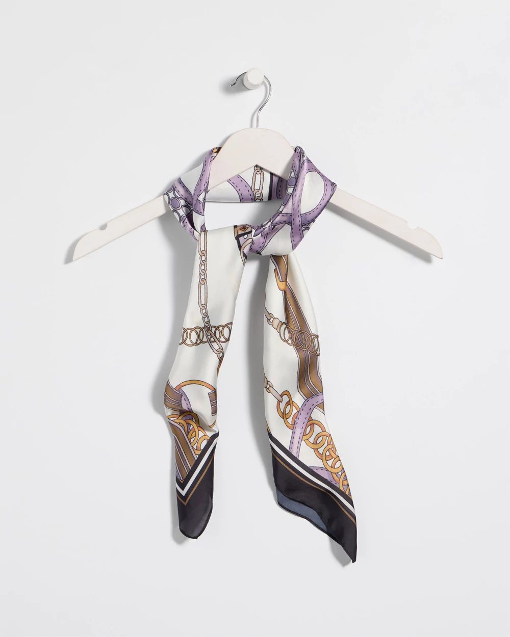 Buckle + Chain Print Square Scarf click to view larger image.