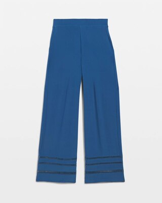 Matte Jersey Wide-Leg Ladder Trim Pant click to view larger image.