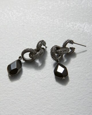 Hematite + Jet Earrings