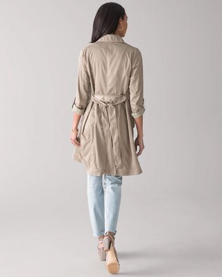Ruffle Trench Coat