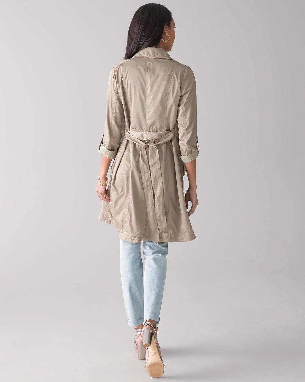 Ruffle Trench Coat