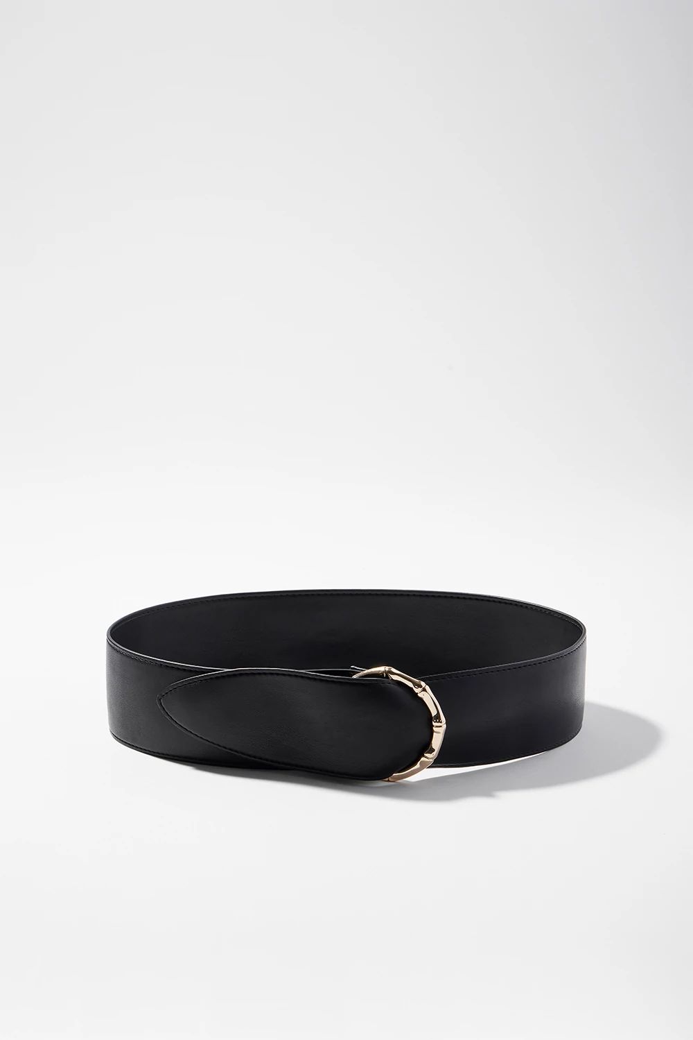 Wide Bamboo Buckle Belt