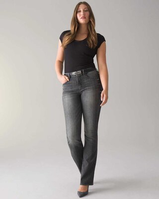 Curvy-Fit High-Rise Skinny Flare Jeans click to view larger image.