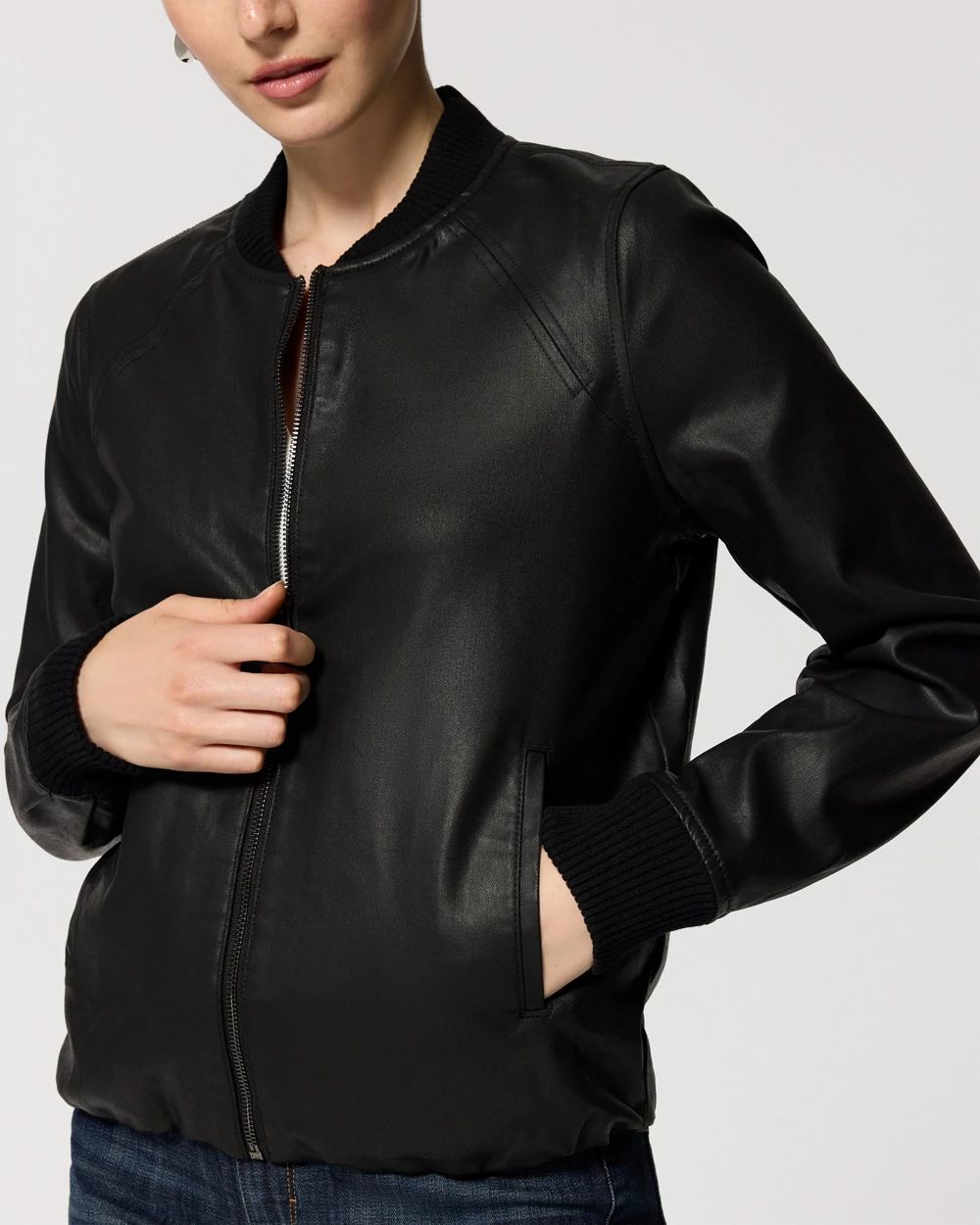 Coated Bomber Jacket click to view larger image.