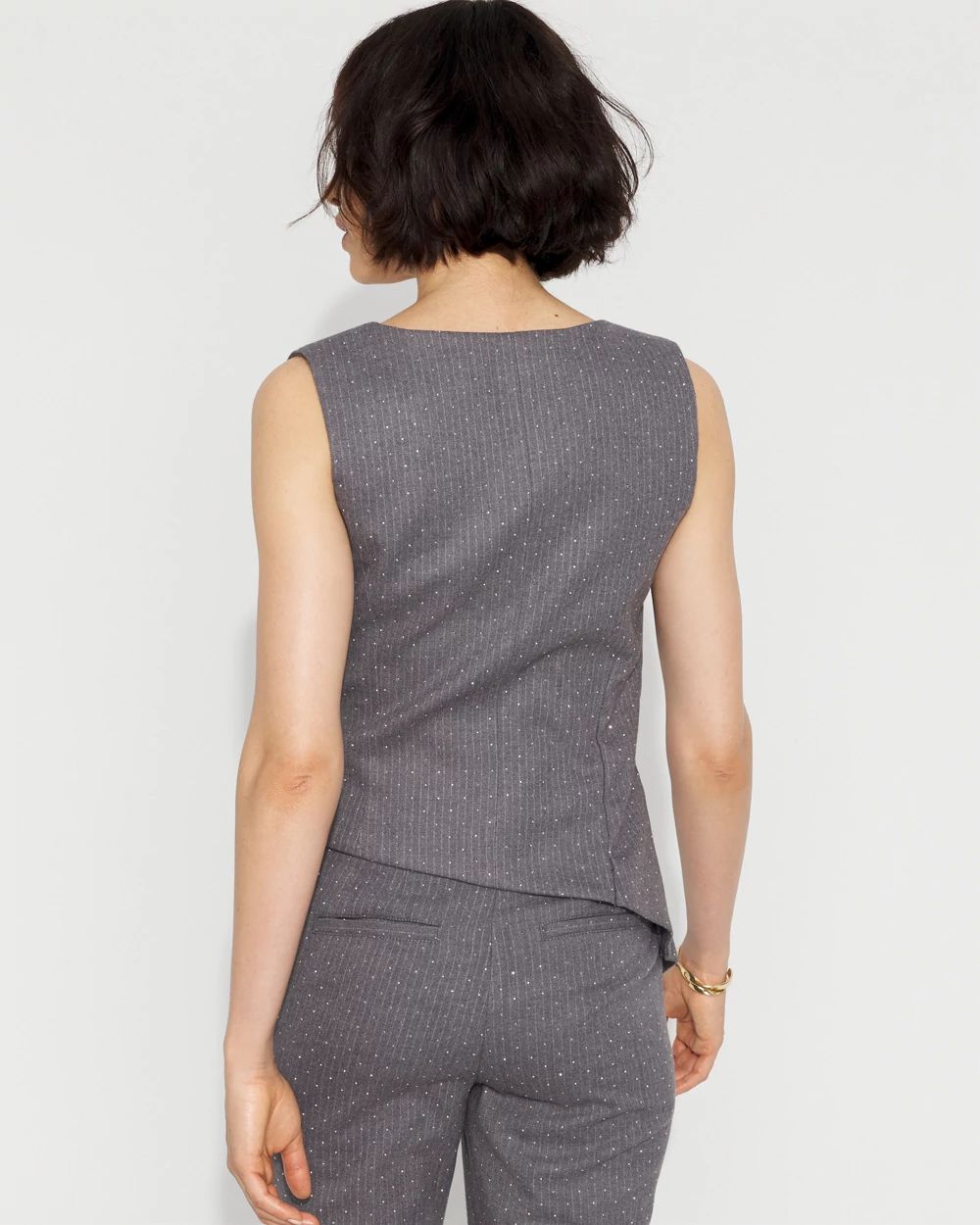 Embellished Surplice Tie Vest