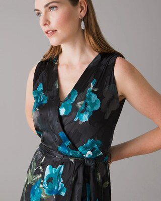 Sleeveless Floral Burnout Midi Dress