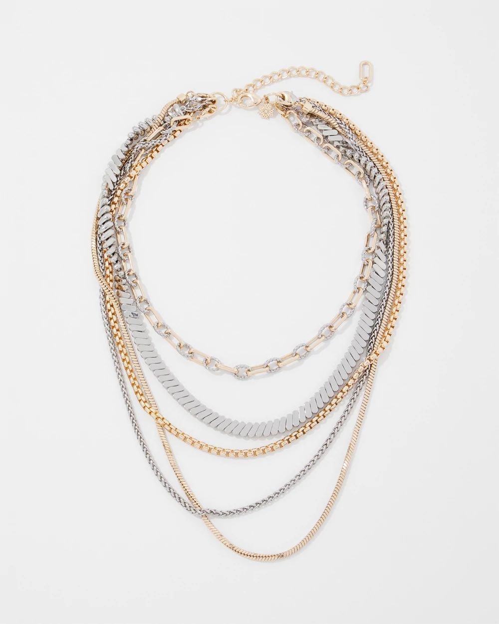 Gold + Silver Mixed Chain Convertible Necklace