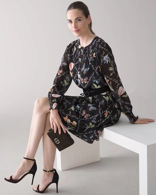 Smocked Blouson Dress