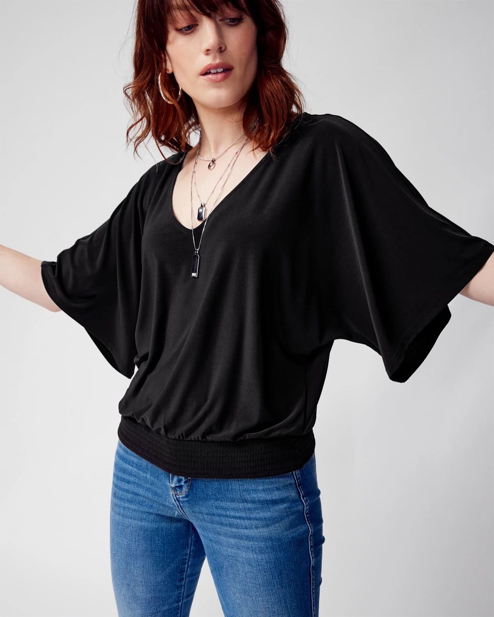 Matte Jersey Kimono Top