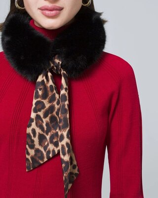 Faux-Fur Collar Scarf