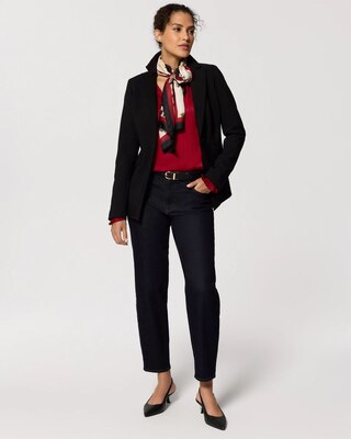 Shadow Stripe Satin Blouse click to view larger image.