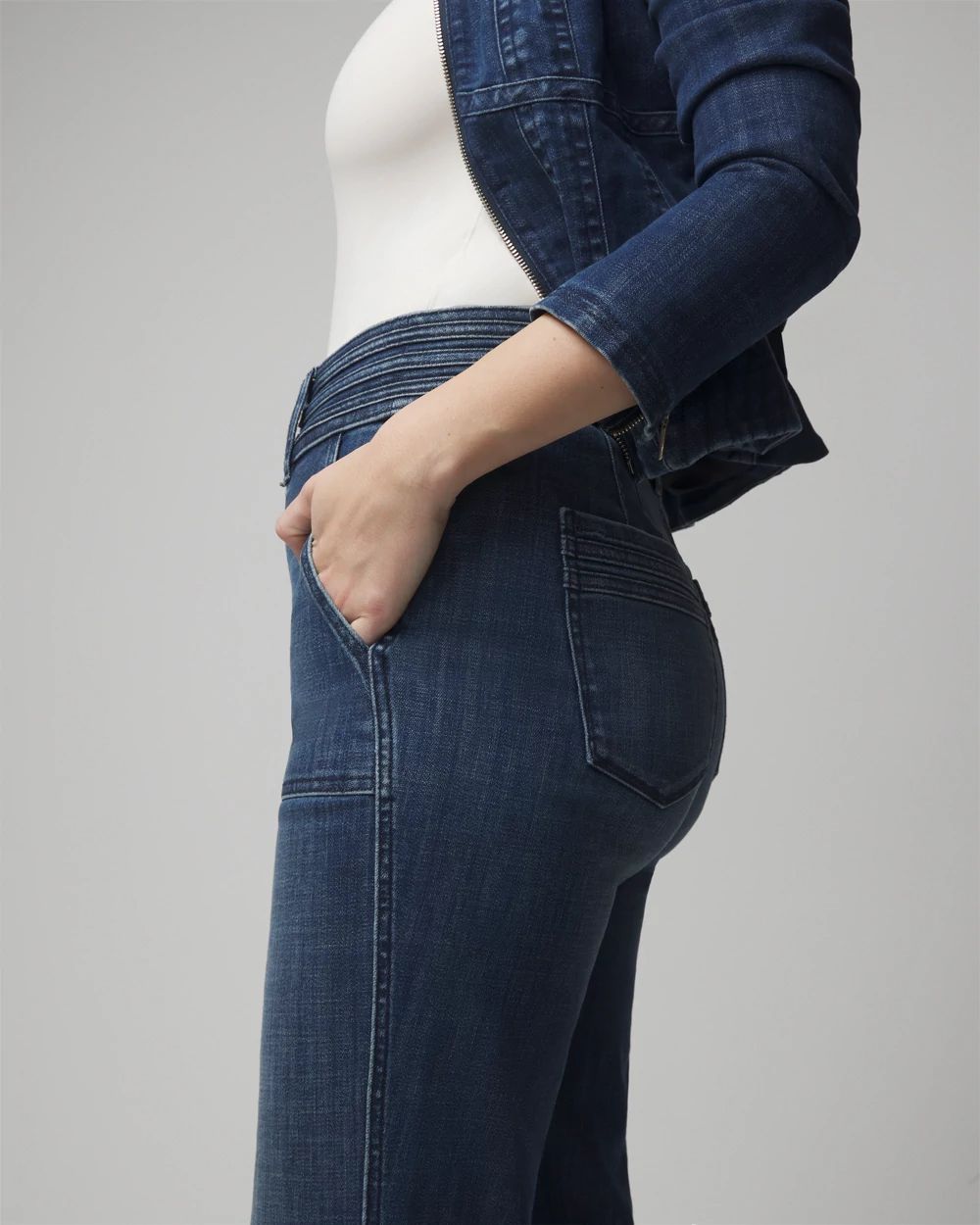 Curvy Extra High-Rise Everyday Soft Novelty Waistband Trouser click to view larger image.