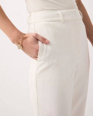 Sequin Pinstripe Tapered Ankle Pant click to view larger image.