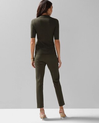 Cashmere-Blend Button Polo Sweater