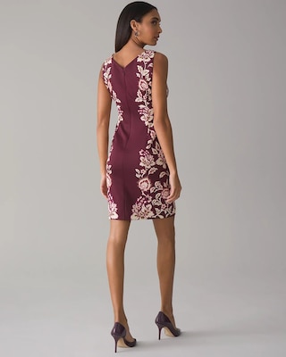 Sleeveless Floral-Print Sheath Dress