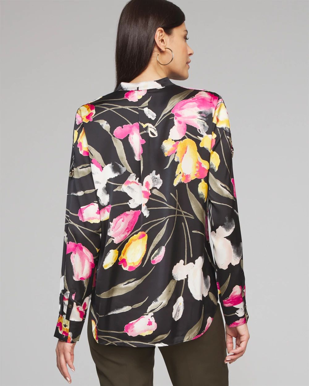 Outlet WHBM Long Sleeve Utility Shirt