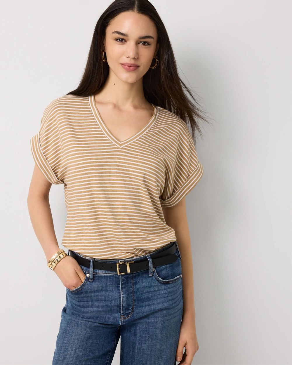 V-neck Short Sleeve Tee