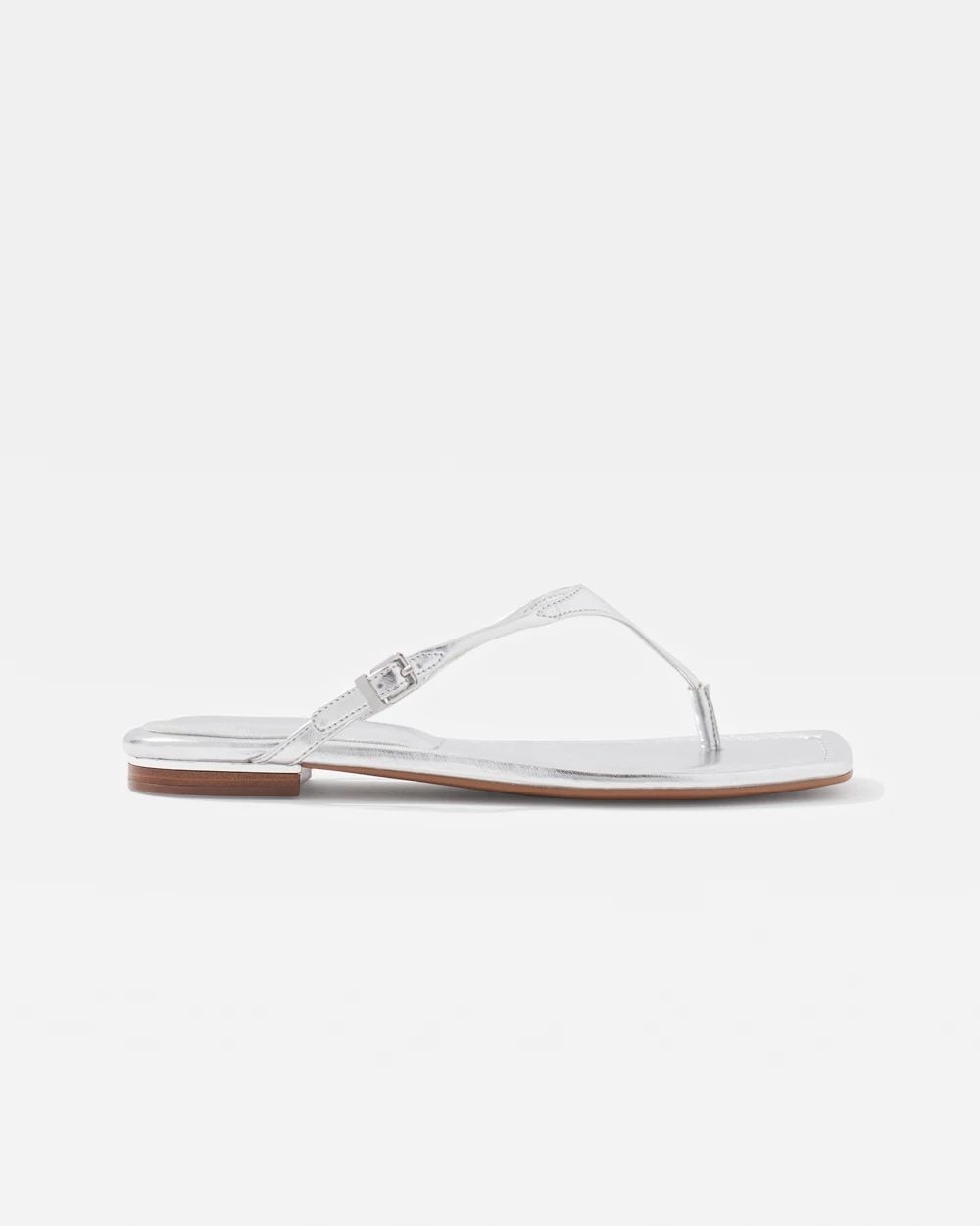 Silver Metallic Heel Sandal