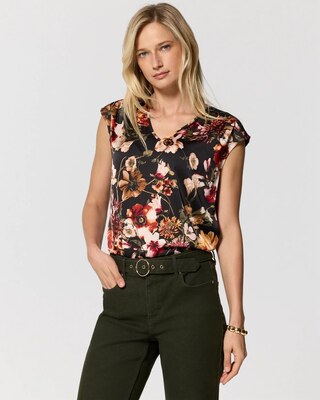 V-neck Satin Shell click to view larger image.
