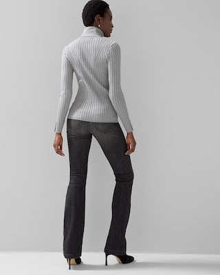 Long Sleeve Ribbed Turtleneck click to view larger image.