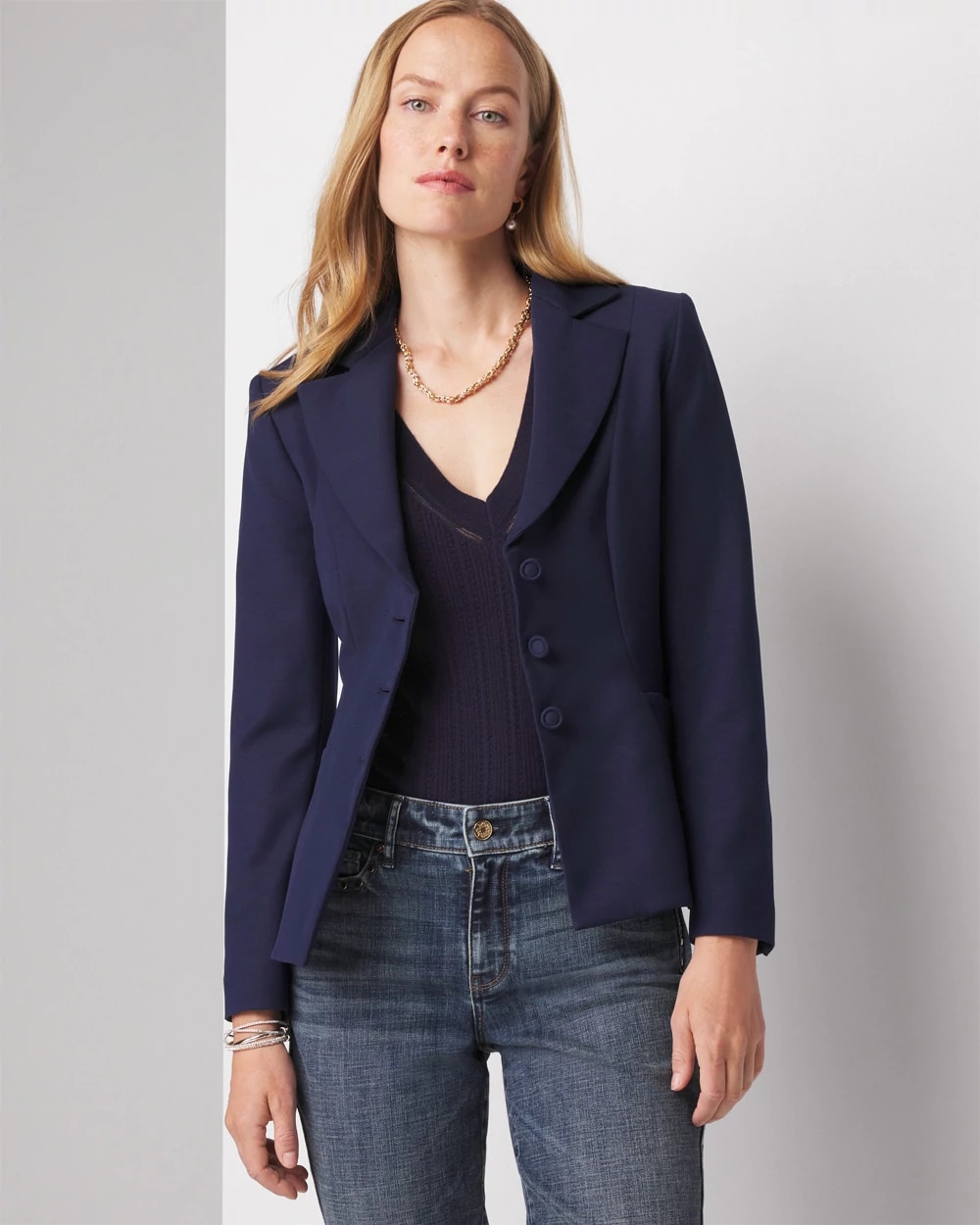 WHBM Petite 3-Button Signature Blazer