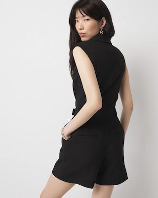 Double-Breasted Blazer Romper click to view larger image.