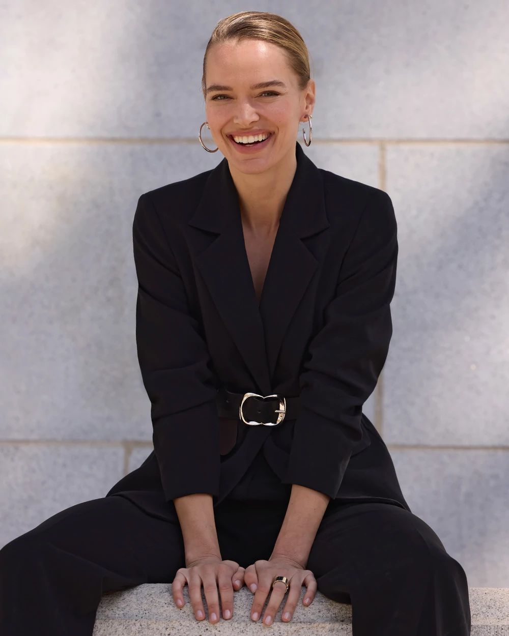 WHBM® Luxe Stretch One-Button Blazer
