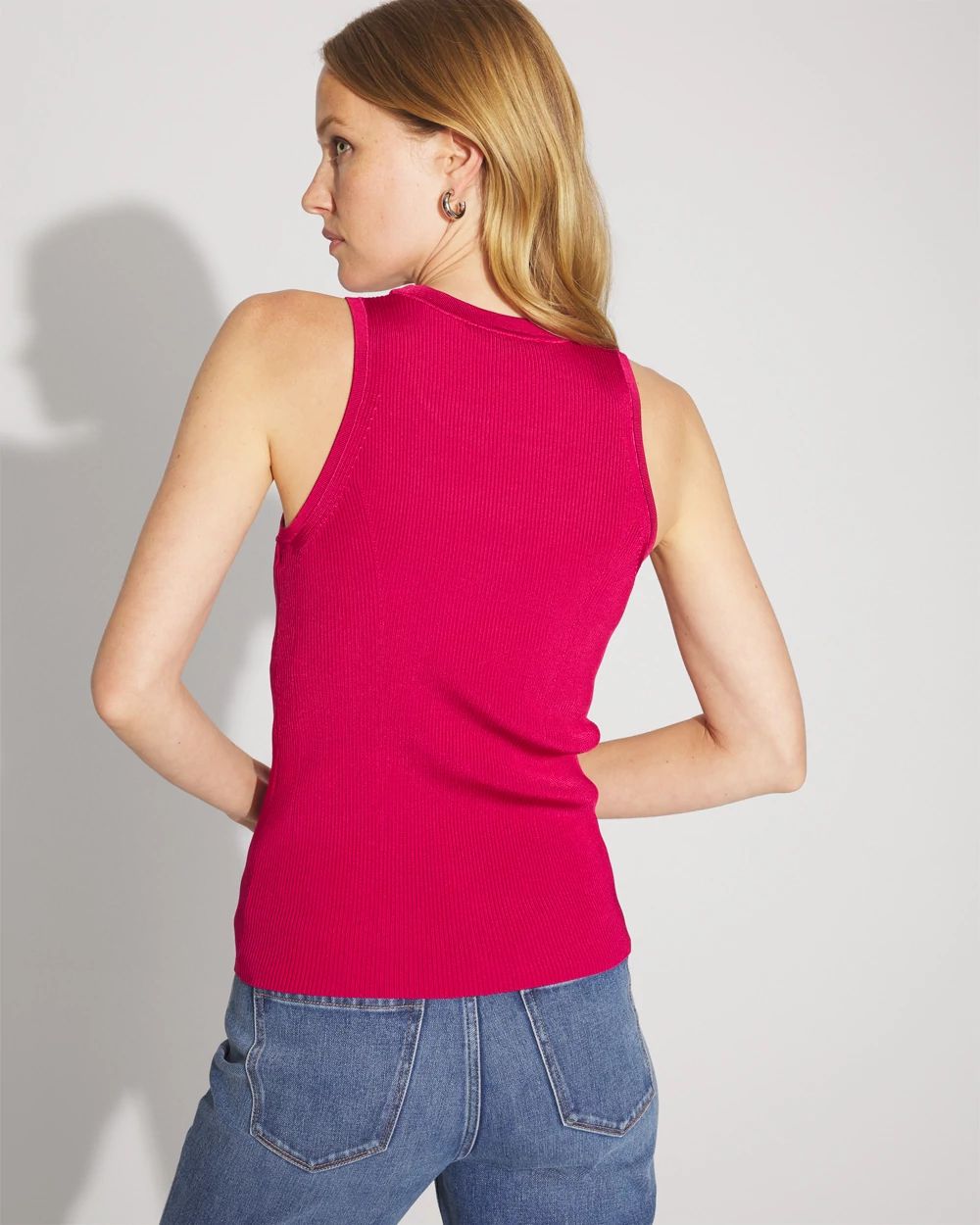 Space-Dyed Sweater Tank Top click to view larger image.