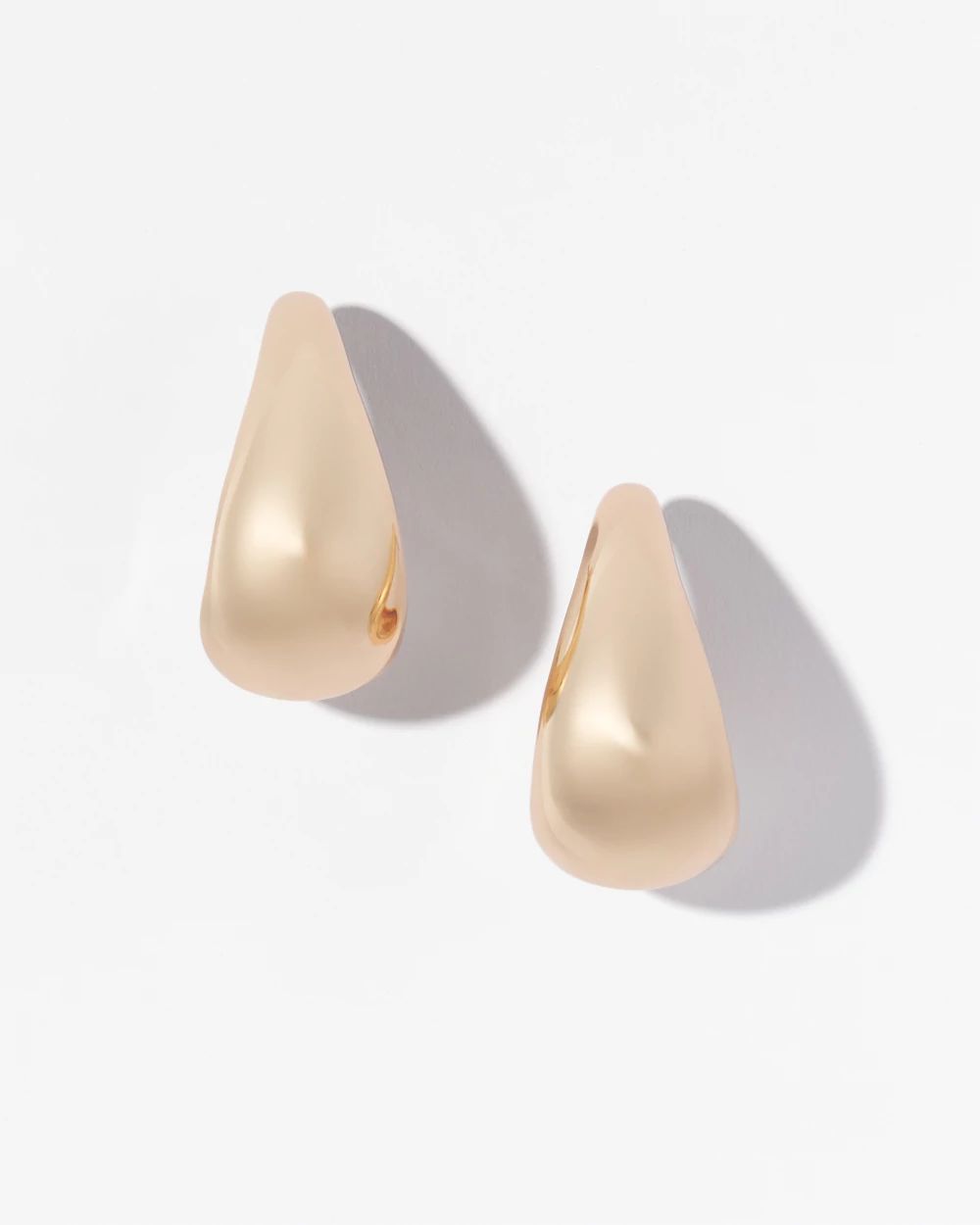 Large Gold Teardrop Earrings